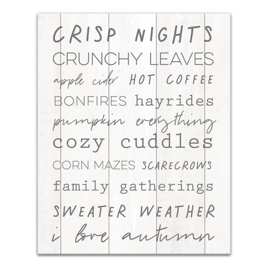 I Love Autumn Canvas Wall Art